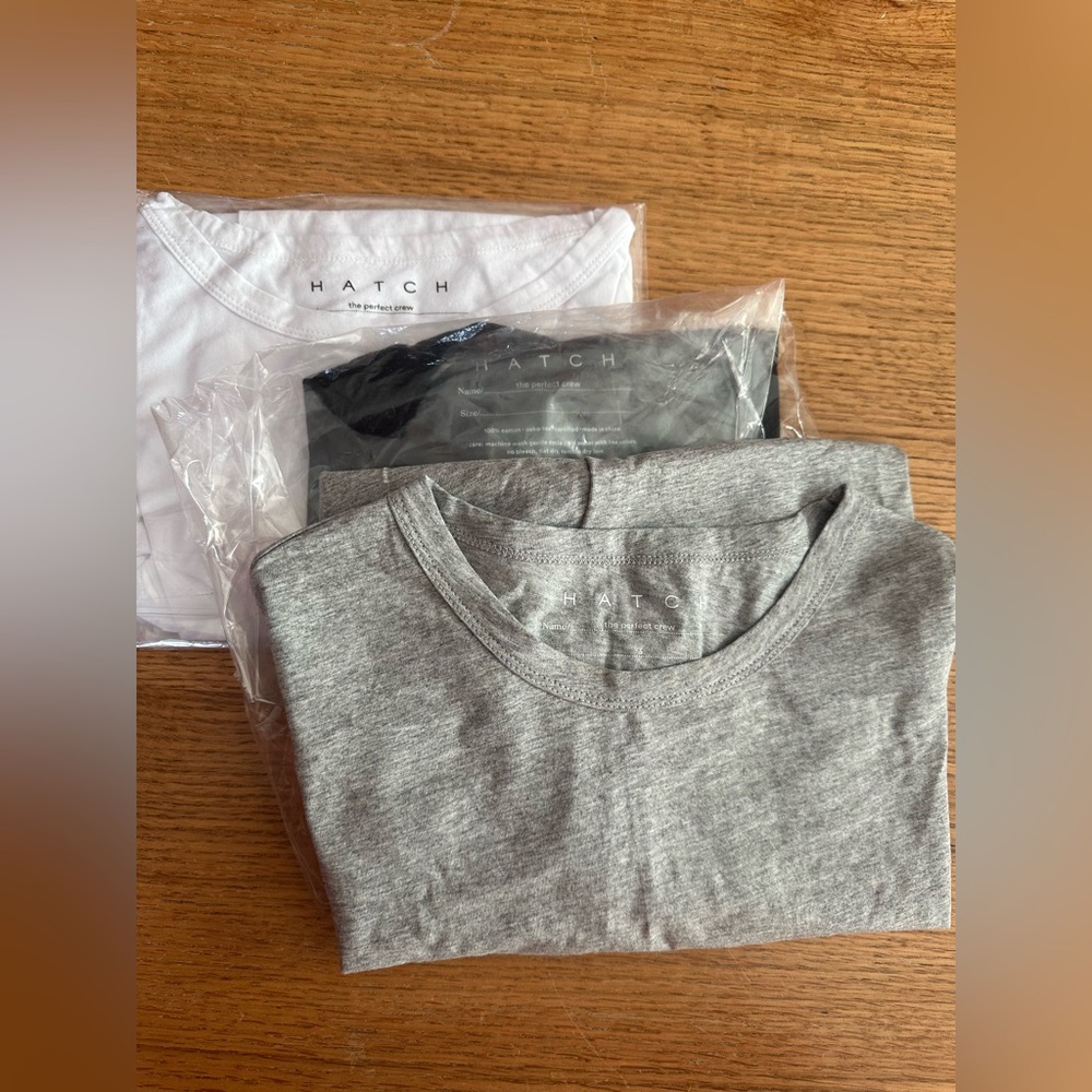 Hatch NIP (3 pack) Perfect Crew Tees Sz 3= 10/12 - Picture 3 of 13